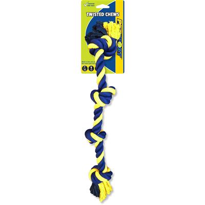 25 Twisted Chews-Large Four Knot Cotton Rope