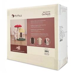 PetPals Apartment-Sized Magical Mushroom Cat Perch - 20"H, 2 Level, Medium, Moultrie