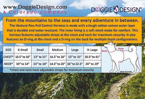 Dog Control Harness Sizing Table