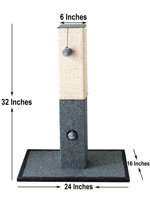 Catry Cat Tree/Scratching Post with Rope and Toy