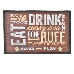 Loving Pets Fashion Mat Dog Day Expressions Brown, White, and Tan