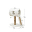 PetPals Minimalistic Fished Shaped Cat Perch - 28"H, 2 Level, Medium, Space Needle