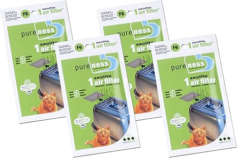 Van Ness Pets Odor Reducing Zeolite Cat Litter Box Air Filter, Fits All Van Ness Pans, 1 Count (Pack of 4)