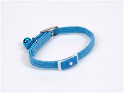 Lil Pals Elasticized Safety Kitten Collar with Jeweled Bow Light Blue 3-8 In X 8 In