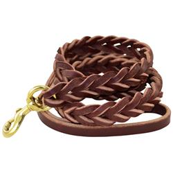 SLOT BRAIDED LEATHER LEASH