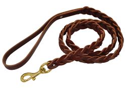 SLOT BRAIDED LEATHER LEASH