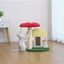 PetPals Apartment-Sized Magical Mushroom Cat Perch - 20"H, 2 Level, Medium, Moultrie