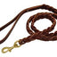 Slot Braided Leather Dog Leash